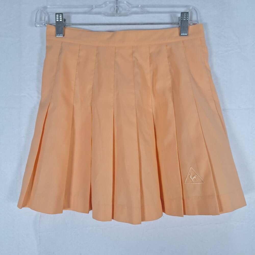 Le Coq Sportif Peach Pleated Mini Skirt